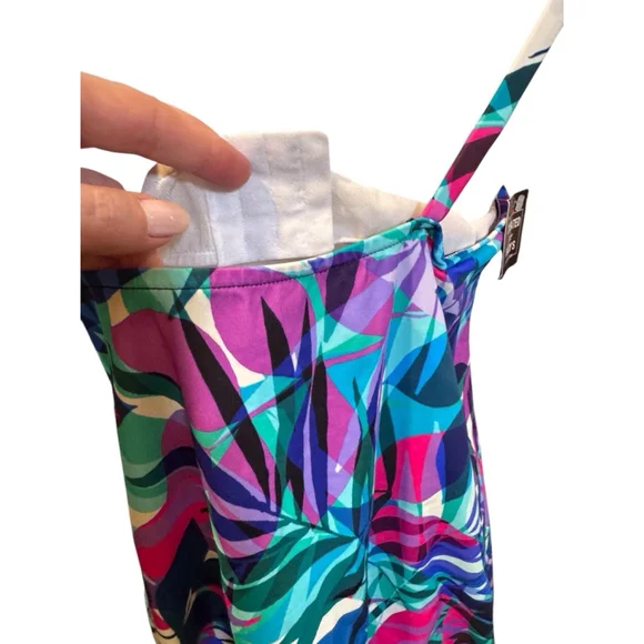 Women's Swim Solutions Tankini Top Size 18W Multi-color - Picture 5 of 5